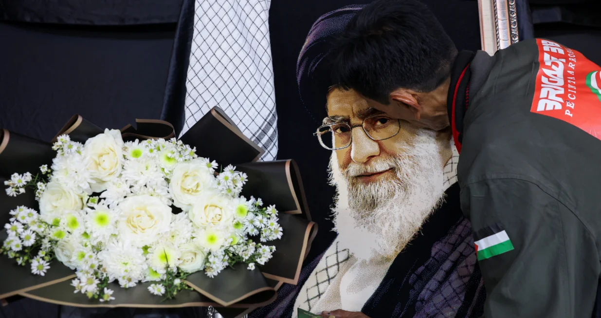 An Indonesian Muslim man reacts as he mourns the death of Iran's Supreme Leader Ayatollah Ali Khamenei at the Islamic Cultural Center, following the Israel and U.S. strikes on Iran in Jakarta, Indonesia, March 2, 2026. REUTERS/Ajeng Dinar Ulfiana/Ajeng Dinar Ulfiana