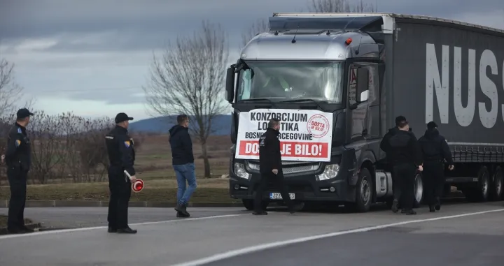 Konzorcijum Logistika BiH, prevoznici, kamiondžije, blokada, blokade, granični prelazi, granični terminali/Anadolija