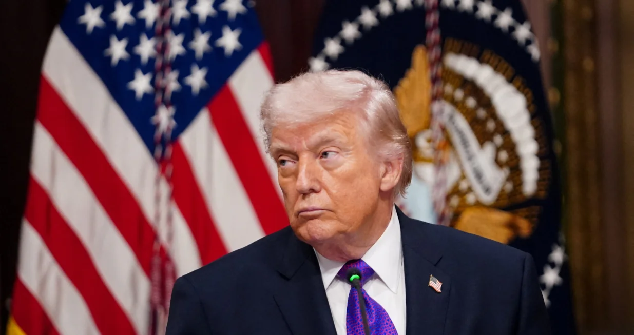 U.S. President Donald Trump attends a roundtable on the Ratepayer Protection Pledge in the Indian Treaty Room in the Eisenhower Executive Office Building (EEOB) on the White House campus in Washington, D.C., U.S., March 4, 2026. REUTERS/Nathan Howard/Nathan Howard