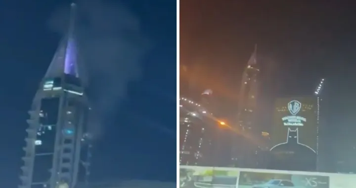 Pogođena Dubai Marina/X