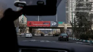 A banner with a picture of Iran's late Supreme Leader Ayatollah Ali Khamenei is displayed on an overpass, amid the U.S.-Israeli conflict with Iran, in Tehran, Iran, March 8, 2026. Majid Asgaripour/WANA (West Asia News Agency) via REUTERS ATTENTION EDITORS - THIS PICTURE WAS PROVIDED BY A THIRD PARTY/Majid Asgaripour