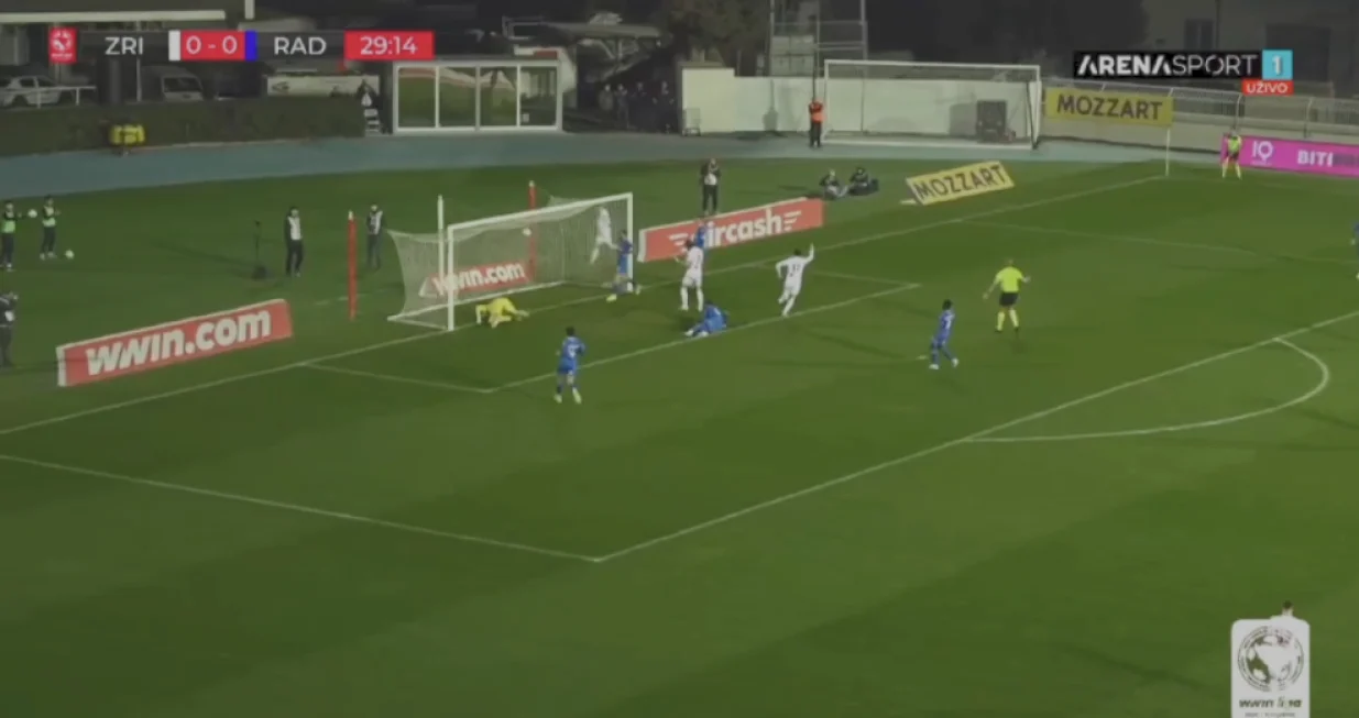 Zrinjski vodi u Mostaru (FOTO: Screenshot - Arena Sport)/Foto: 