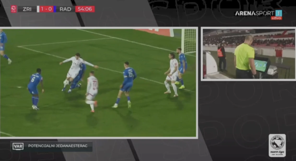 Zrinjski sada ima veliku prednost (FOTO: Screenshot - Arena Sport)/Foto: 