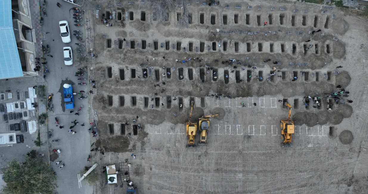 Graves are being prepared for the victims of a reported strike on a school in Minab, Iran, March 2, 2026. Iranian Foreign Media Department/WANA (West Asia News Agency)/Handout via REUTERS ATTENTION EDITORS - THIS PICTURE WAS PROVIDED BY A THIRD PARTY. REFILE вЂ" REMOVING ATTRIBUTION TO STRIKE/Iranian Foreign Media Department