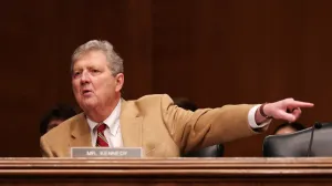 U.S. Senator John Kennedy (R-LA) speaks during a Senate Banking, Housing, and Urban Affairs Committee hearing on an update from the Prudential regulators, on Capitol Hill in Washington, D.C., U.S., February 26, 2026. REUTERS/Kylie Cooper/Kylie Cooper