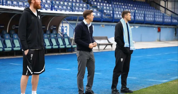 Igrači Dubaija na Grbavici/Foto: 