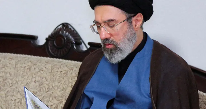 FILE PHOTO: Mojtaba Khamenei, the second son of Iran's Supreme Leader Ayatollah Ali Khamenei, visits Hezbollah's office in Tehran, Iran, October 1, 2024. Office of the Iranian Supreme Leader/WANA (West Asia News Agency)/Handout via REUTERS/File Photo ATTENTION EDITORS - THIS PICTURE WAS PROVIDED BY A THIRD PARTY. THIS PICTURE WAS PROCESSED BY REUTERS TO ENHANCE QUALITY. AN UNPROCESSED VERSION HAS BEEN PROVIDED SEPARATELY.  TPX IMAGES OF THE DAY/Office Of The Iranian Supreme Le