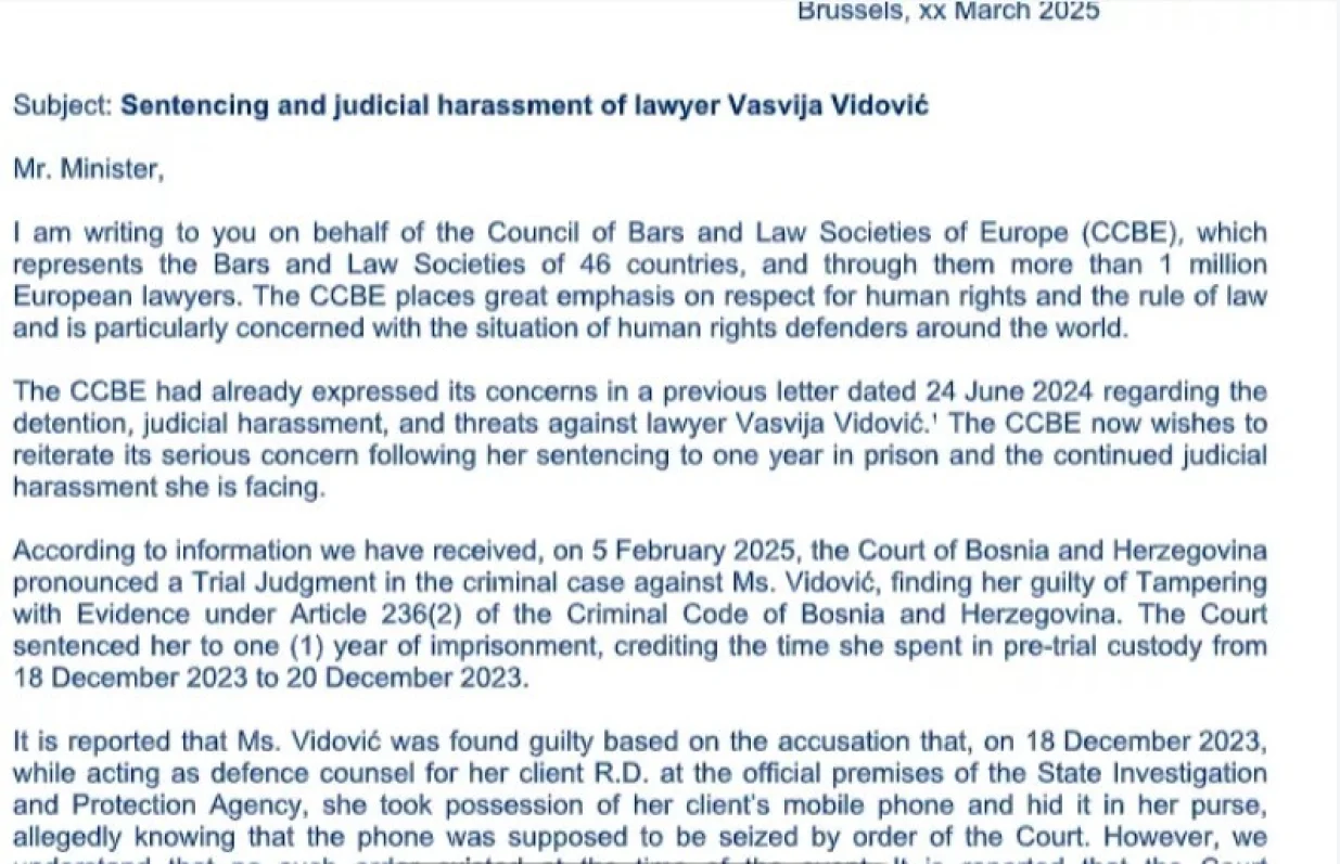 Stiglo pismo CCBE/Printscreen//