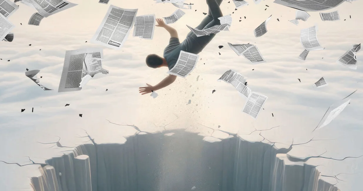 Kolumna Đorđa Kraji&scaron;nika: Jama u koju se strovaljujemo/Ilustracija/Benjamin Krnić