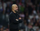 Soccer Football - UEFA Champions League - Round of 16 - First Leg - Real Madrid v Manchester City - Santiago Bernabeu, Madrid, Spain - March 11, 2026 Manchester City manager Pep Guardiola looks on Action Images via Reuters/Matthew Childs/Foto: Matthew Childs