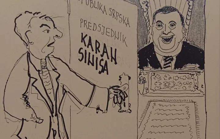 Sini&scaron;a Karan i Milorad Dodik, dva lika iz Palate predsjednika RS-a/Mahmud Latifić/