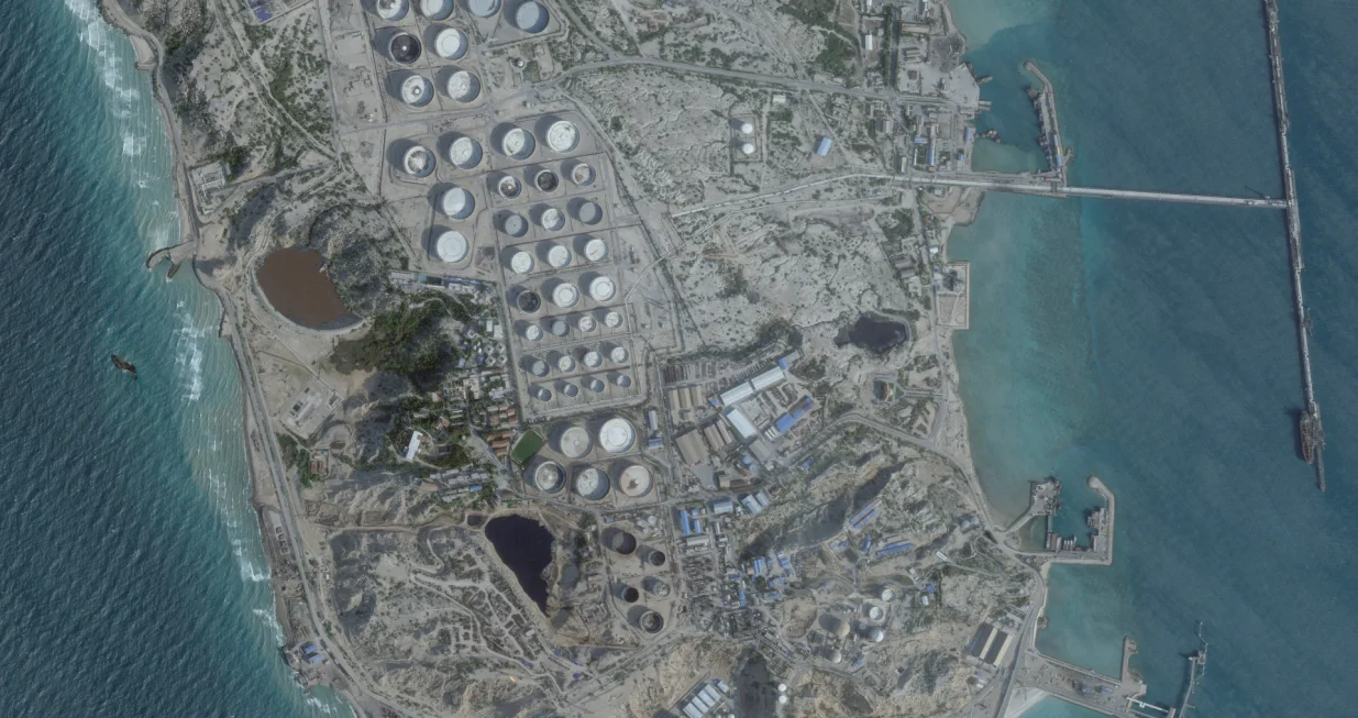 A satellite image shows an oil terminal at Kharg Island, Iran, February 25, 2026. 2026 Planet Labs PBC/Handout via REUTERS THIS IMAGE HAS BEEN SUPPLIED BY A THIRD PARTY. MANDATORY CREDIT/2026 Planet Labs Pbc