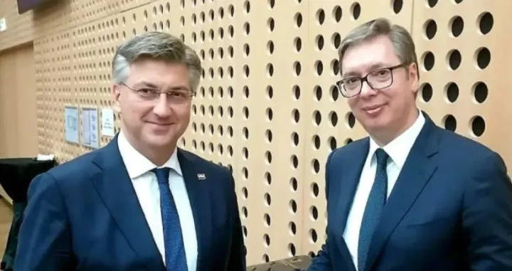 Andrej Plenković i Aleksandar Vučić/