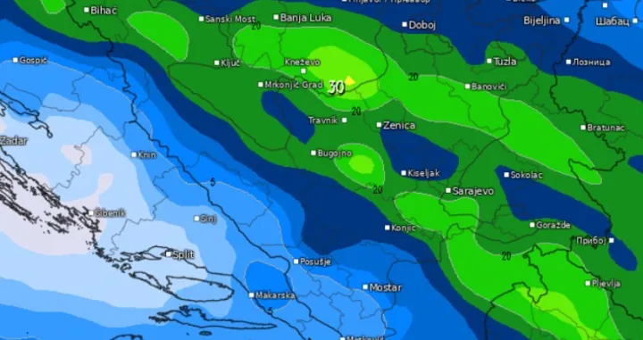 Padavine u BiH, vrijeme, promjena/Bh Meteo