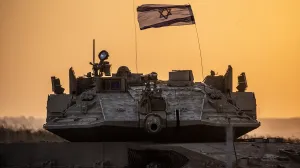 Izraelska vojska u blizini granice sa Gazom, Pojas Gaze, Gaza, Palestina/Anadolija