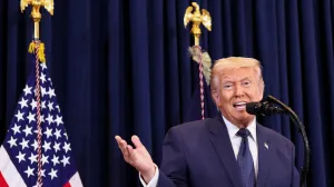 U.S. President Donald Trump speaks during a press conference at Trump National Doral Miami in Miami, Florida, U.S., March 9, 2026. REUTERS/Kevin Lamarque/Kevin Lamarque