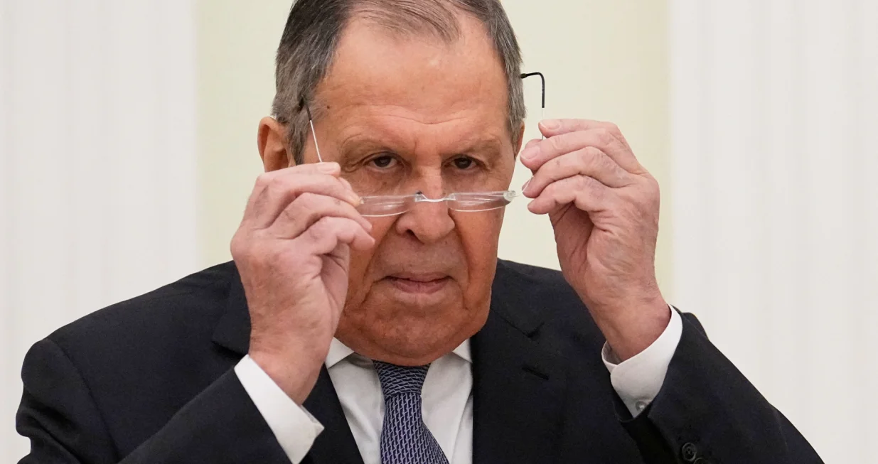 Russian Foreign Minister Sergei Lavrov attends a meeting between Russian President Vladimir Putin and Egyptian Foreign Minister Badr Abdelatty at the Senate Palace of the Kremlin in Moscow, Russia April 2, 2026. Alexander Zemlianichenko/Pool via REUTERS/Alexander Zemlianichenko