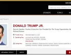 Cjenovnik govora i posjeta Donalda Trumpa Jr./Print Screen