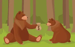 &Scaron;uma, medvjedi, ilustracija, vizual za kolumnu/Benjamin Krnić