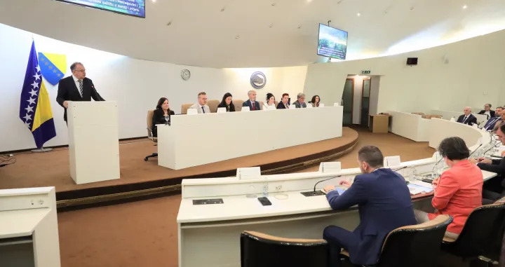 Konferencija "Jedinstvena i univerzalna vrijednost djela Bogdana Bogdanovića u BiH i odgovornost za njihovu za&scaron;titu u zemlji i svijetu"/Senad Gubelić