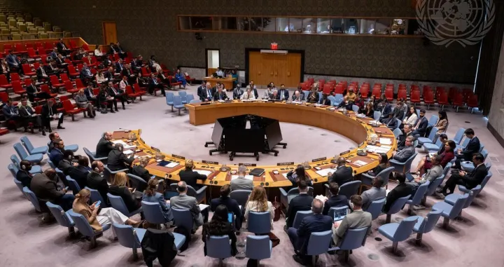 A wide view of the Security Council meeting on the situation in Bosnia and Herzegovina.Vijeće sigurnosti UN-a o BiH/UN/Manuel El&iacute;as