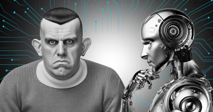 Vizual za kolumnu, AI, umjetna inteligencija, ljudska glupost/Benjamin Krnić