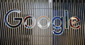 epa09952087 Google logo in the lobby of BV200, Google's new Bay View campus building during a media tour in Mountain View, California, USA, 16 May 2022. Google announced on 16 May the opening of its new Bay View campus in Silicon Valley, representing the company's first time developing its own major campus and the largest to pursue multiple green building certifications. The Bay View campus was designed by architects Bjarke Ingels Group (BIG) and Heatherwick Studio, as well as Google's design and engineering teams and spans 42 acres adjacent to the open space, two office buildings, and 1,00-person event center, and 240 short-term employee accommodations units. The campus incorporates biophilic design principles, including greenery, natural daylight and views outside from every desk to improve the health and wellbeing of those inside the building. The new building is to operate every hour of every day on carbon-free energy by 2030, the first-of-its-kind dragonscale solar skin, as well as nerby wind farms, will power Bay View on carbon-free energy 90 percent of the time. Bay View is 100 percent electric where even the kitchens are electric to decrease carbon emissions. To help deliver on its commitment to replenish 120 percent of the water it comsumes by 2023, the site is net water-positive with all non-potable water demands being met using the recycled water it generates on site. A series of above-ground ponds gather rainwater, combine with building wastewater treatment systems, together serve as a water source for cooling towers, flushing toilets, and landscape irrigation. EPA/JOHN G. MABANGLO/John G. Mabanglo