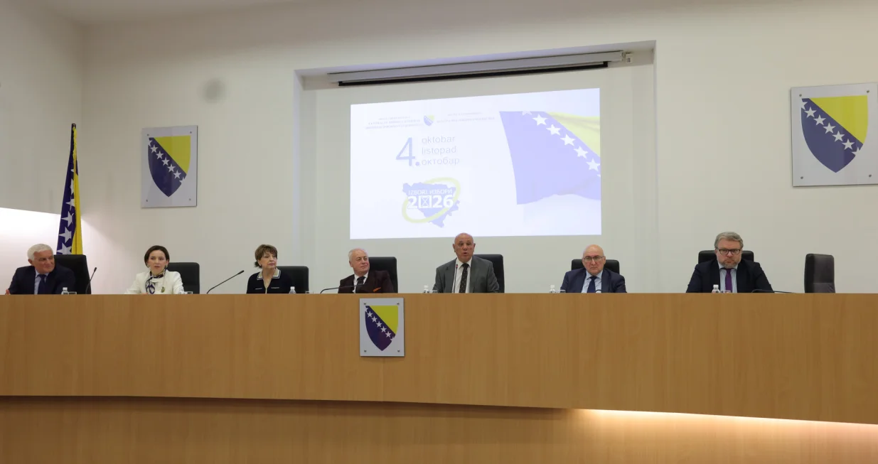 Centralna izborna komisija Bosne i Hercegovine (CIK BiH) pres Odluka o raspisivanju i održavanju Općih izbora u Bosni i Hercegovini 2026. godine./Senad Gubelić