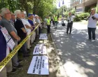 Predstavnici Saveza udruženja boraca Patriotske ligemirni protest ispred Vade FBiH/Senad Gubelić