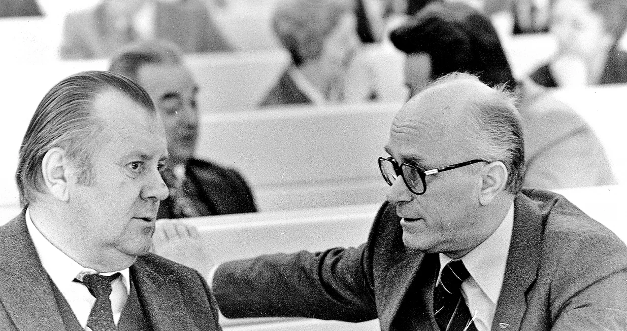 Hamdija Pozderac i Raif Dizdarević, 1980./ARHIV OSLOBOĐENJA/