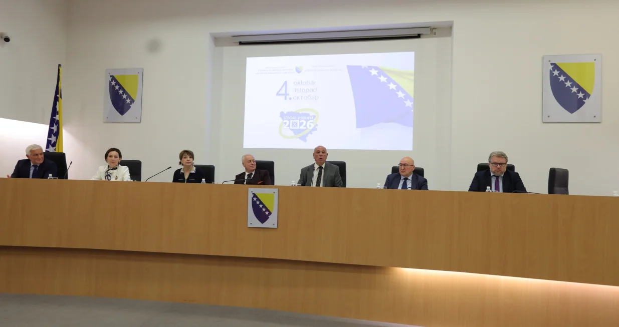 Centralna izborna komisija Bosne i Hercegovine (CIK BiH) pres Odluka o raspisivanju i održavanju Općih izbora u Bosni i Hercegovini 2026. godine./Senad Gubelić