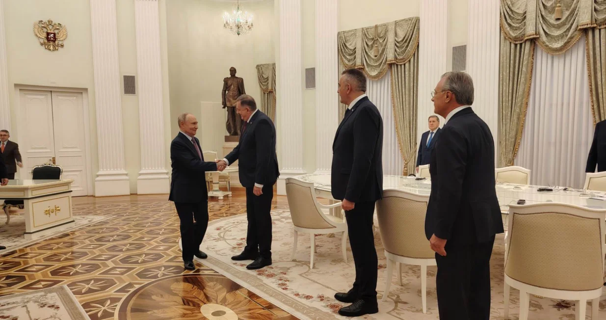 Dodik i Minić u Kremlju kod Putina/Srna/