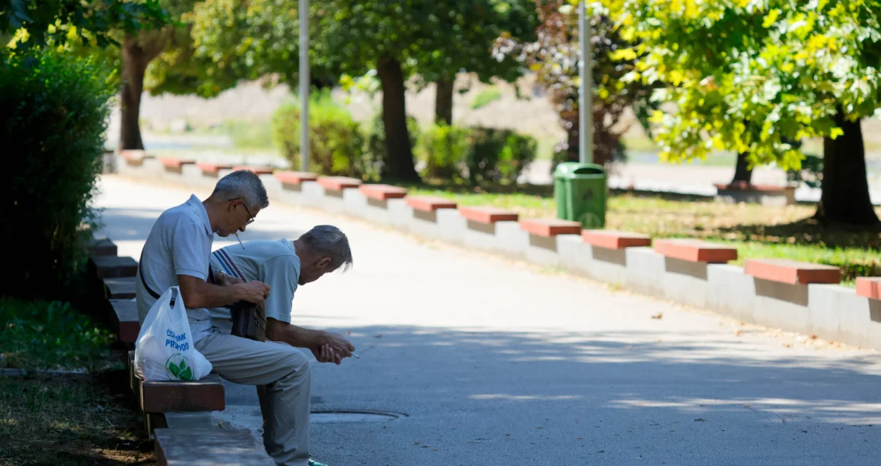 Opu&scaron;tanje kraj Drine u Goraždu uslijed velikih toplota/Damir Deljo